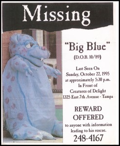 Big Blue Reward Poster
