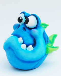 Grouchy Fish in Blue