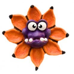 Monster Flower Magnet in Orange